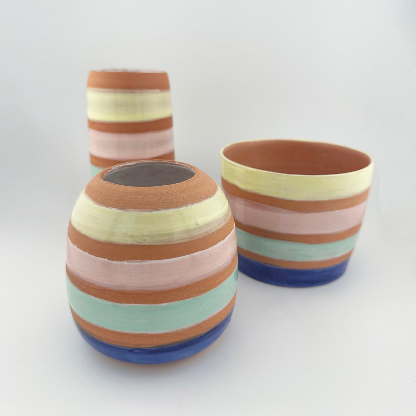 Parade Stripe cylinder vase