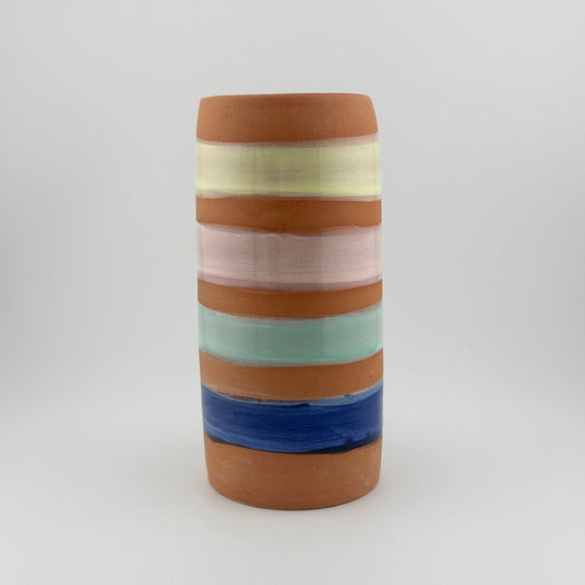 Parade Stripe cylinder vase