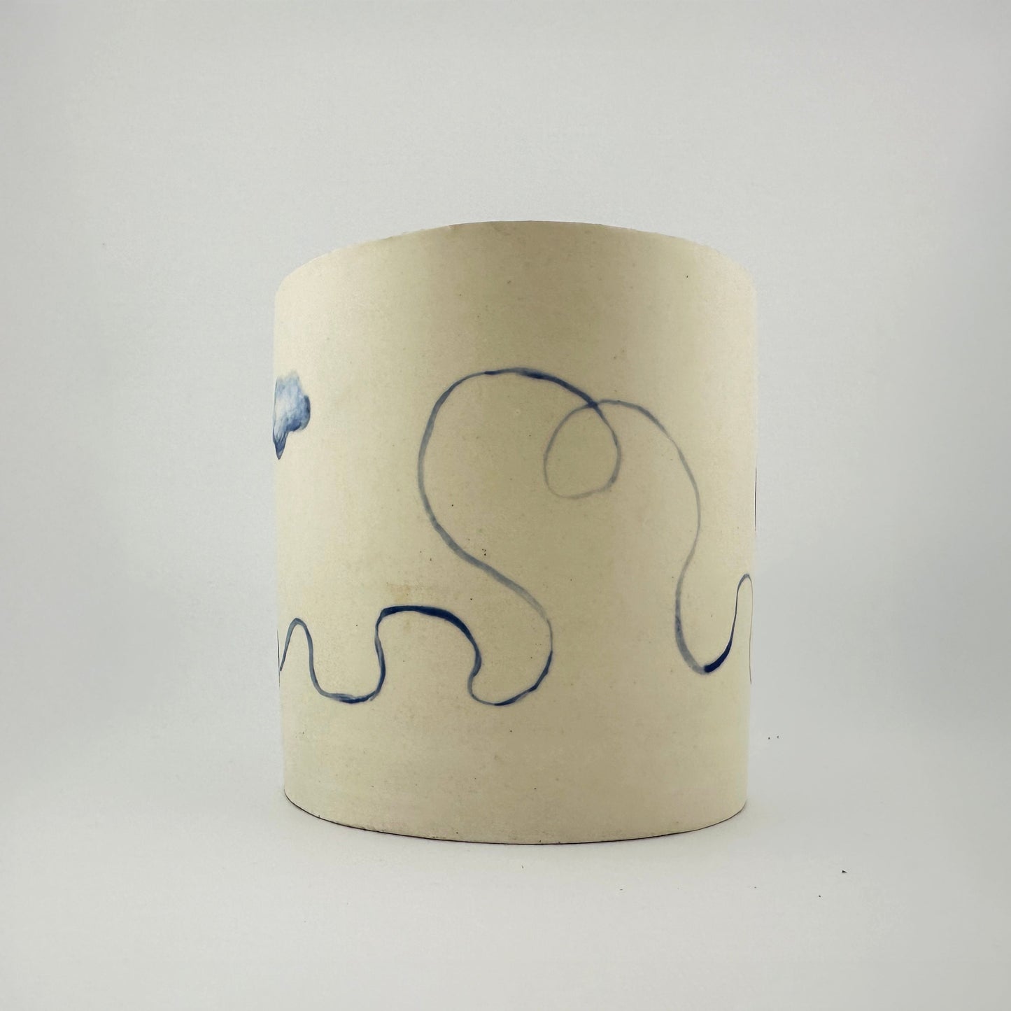 Cat With String Illustrated Planter