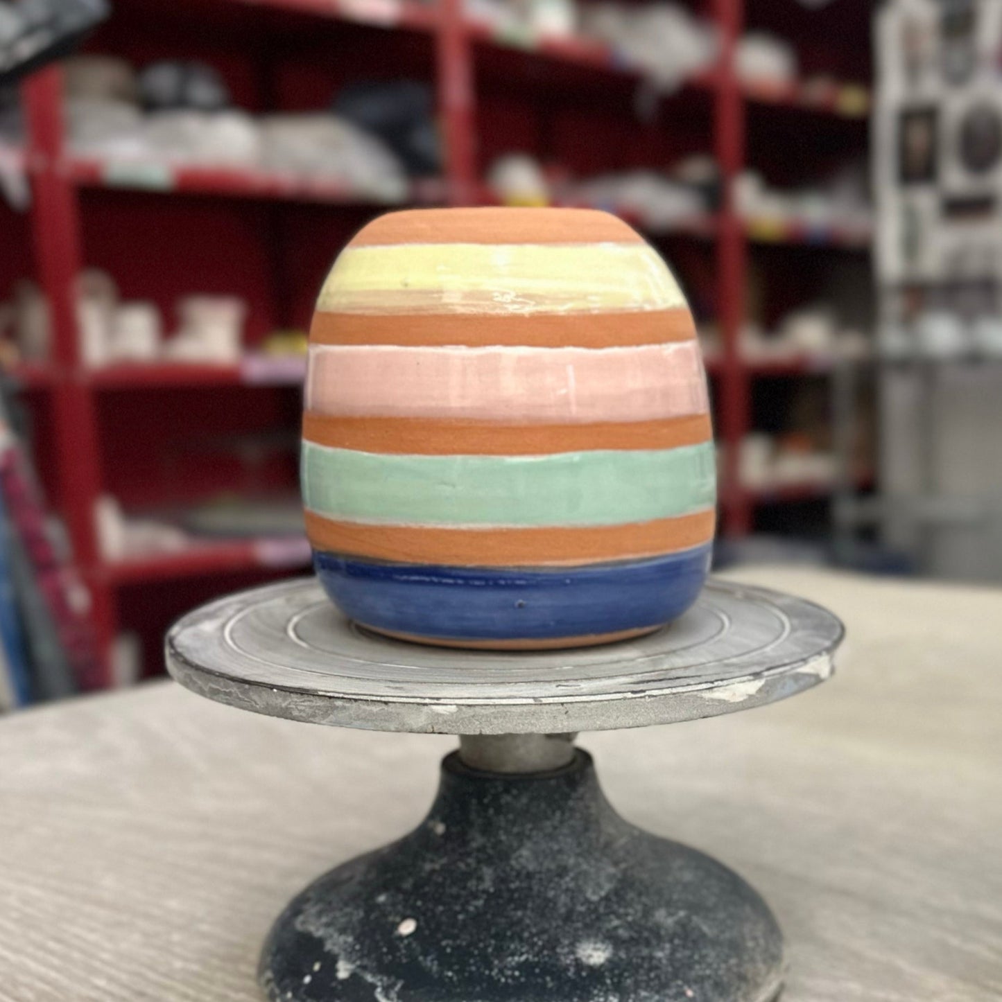 Parade Stripe Egg Vase