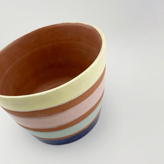 Parade Stripe Terracotta Planter