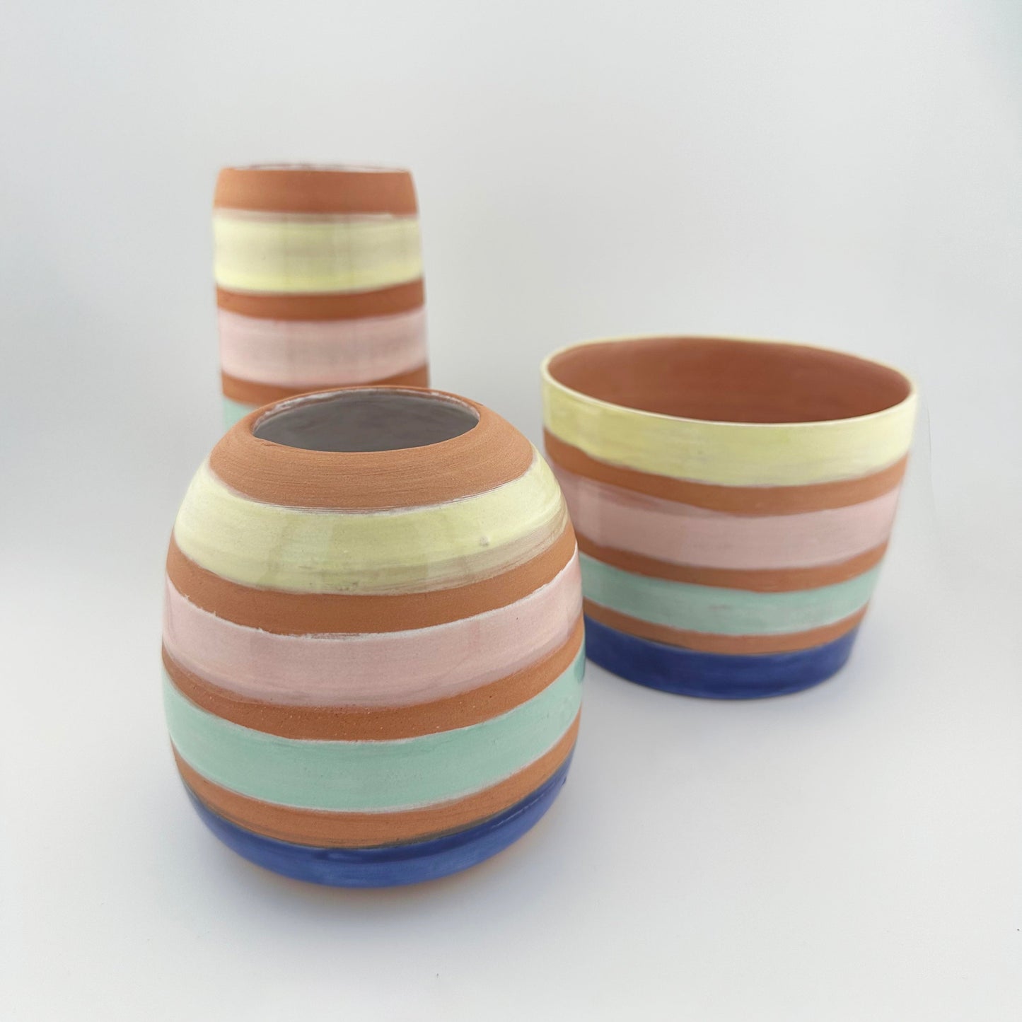 Parade Stripe Terracotta Planter