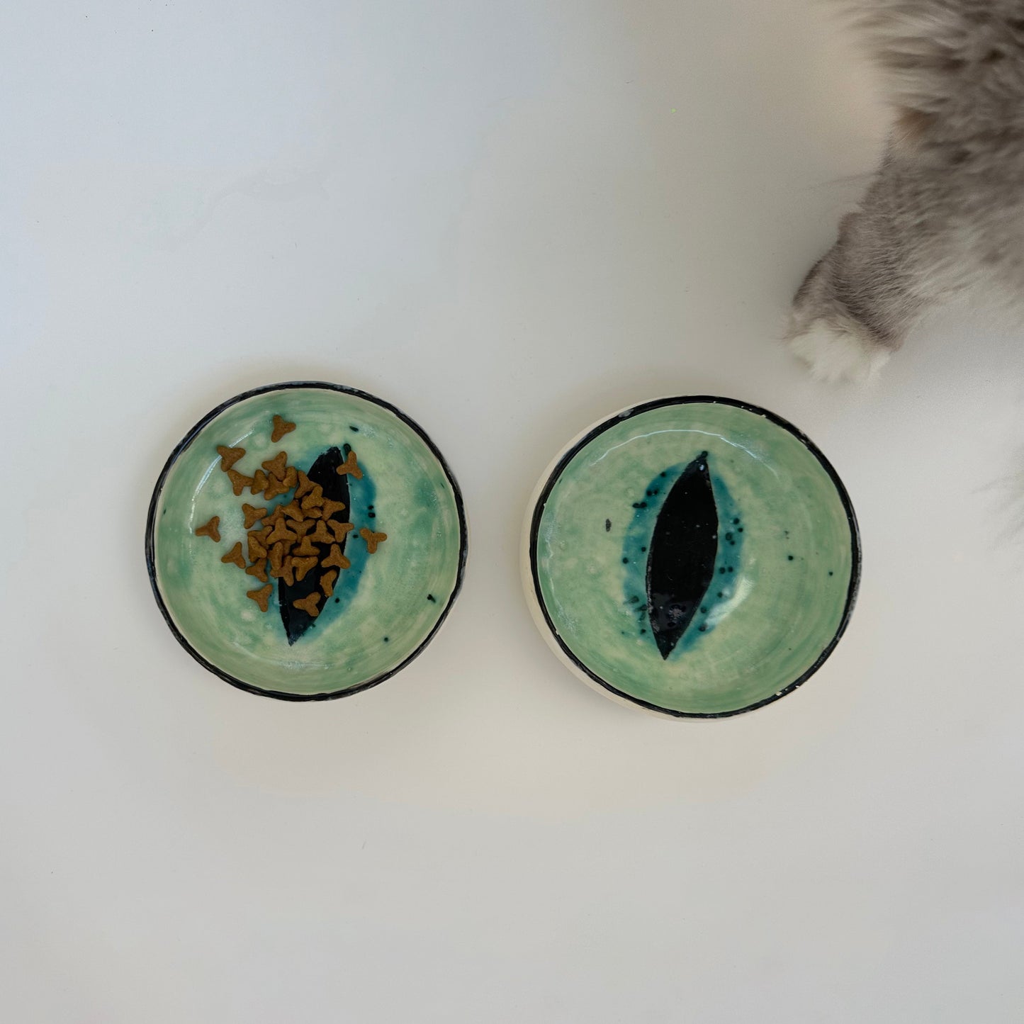 Pair of Cat Eye Bowls (made to order)