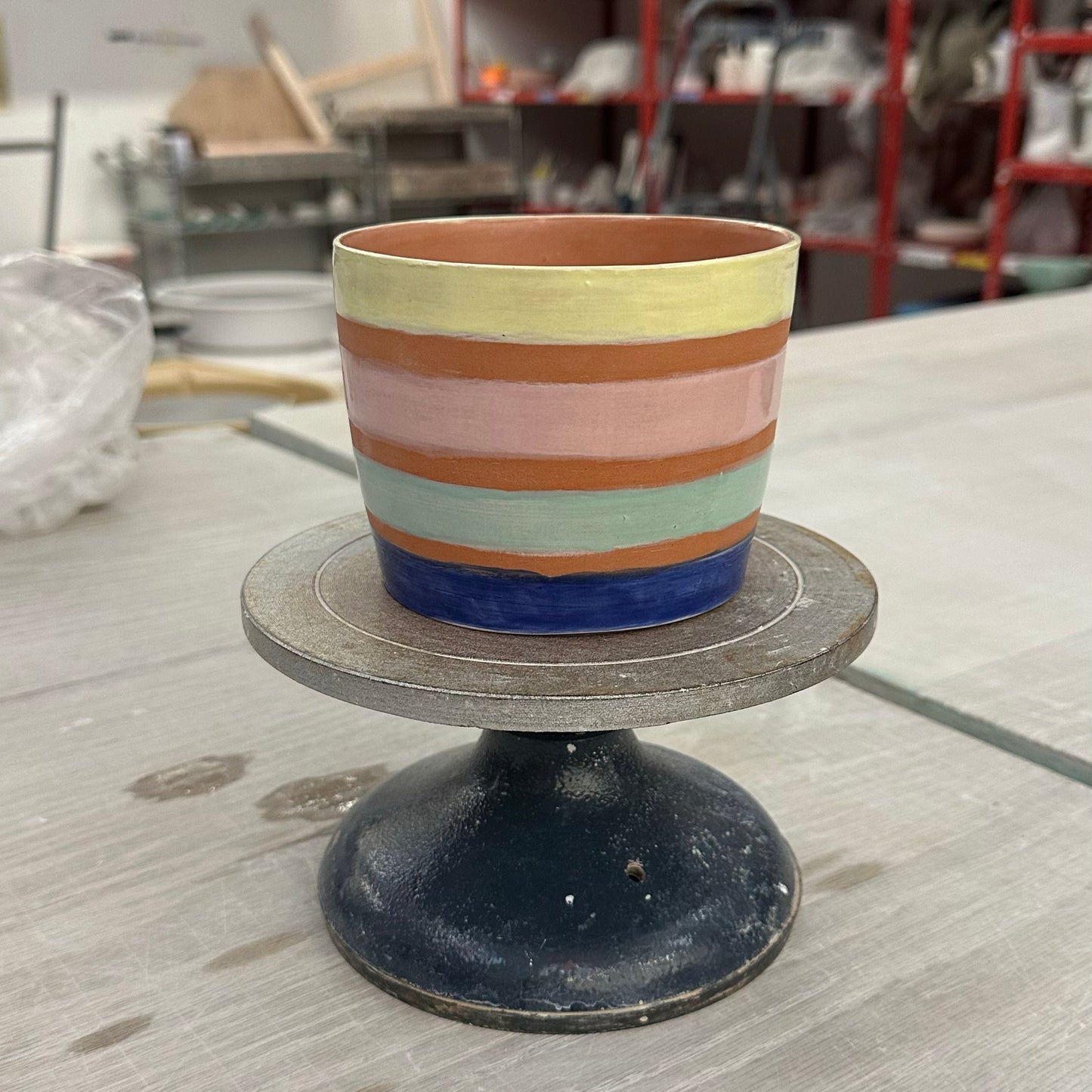 Parade Stripe Terracotta Planter